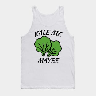 Funny Kale Socializing Tee | Fun Dating Lifestyle Shirt | Unique Vegetarian Socializing Gift Idea for Introverts Tank Top